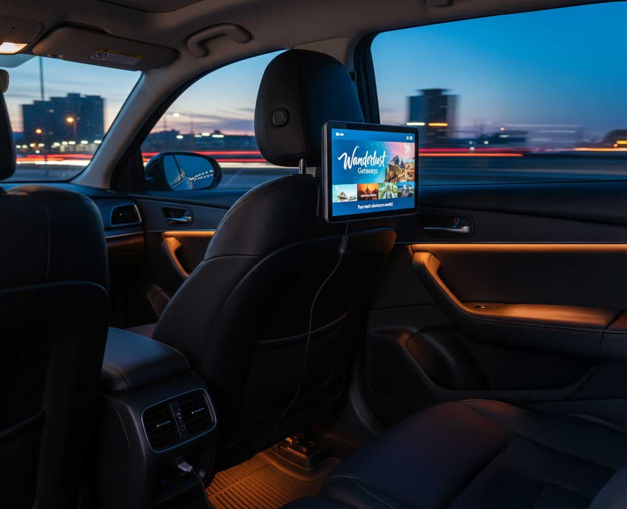 Connecta Mobility tablet in vehicle